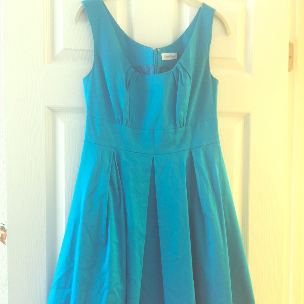 Turquoise Calvin Klein dress
